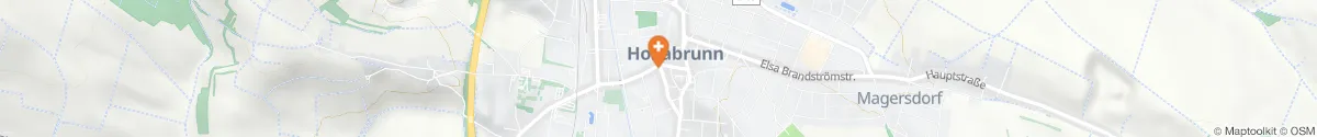 Kartendarstellung des Standorts für Stadtapotheke Hollabrunn in 2020 Hollabrunn